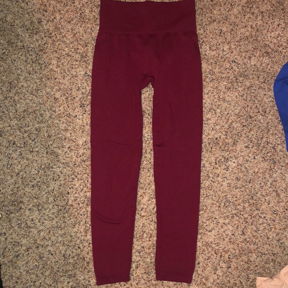 Crimson fleece lined legging